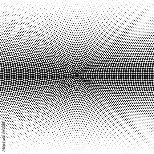 Vector radial halftone black background pattern