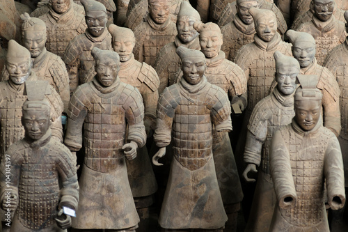 Close-Up: Terracotta Warrios looking to Front