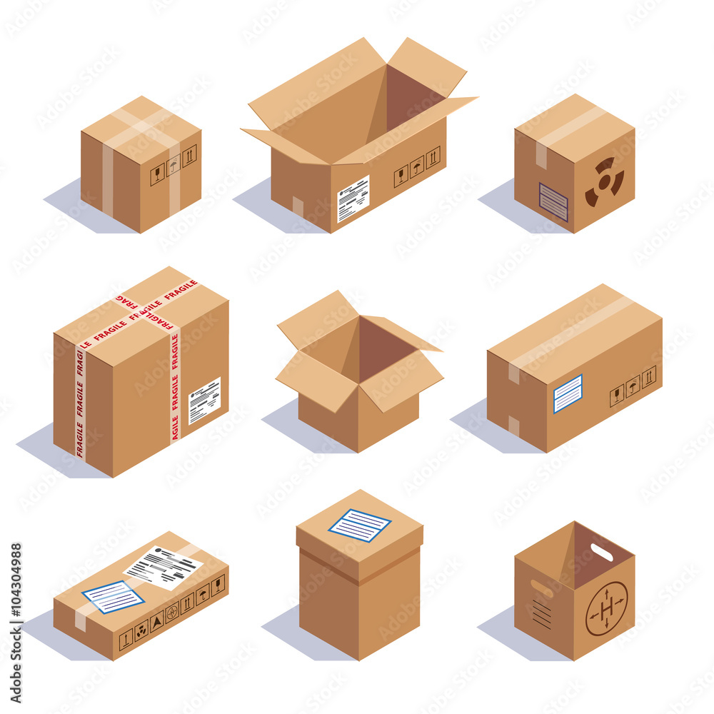 Collection of cardboard boxes Collection of cardboard boxes