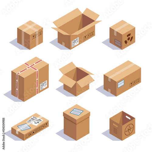 Collection of cardboard boxes