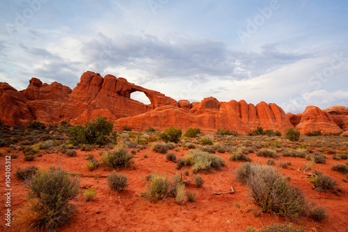 Beautiful rock formations in Arches National Park  Utah  USA