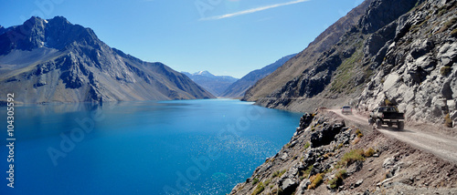 Enbalse El Yeso Glacial Reservoir in Santiago, Chile