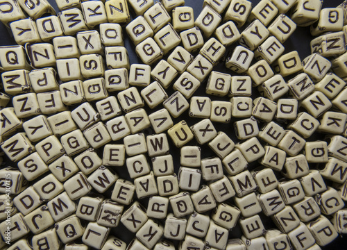 Interesting background with letters on cubes