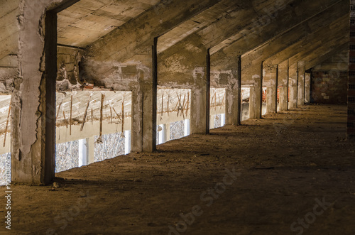 Abandoned attic perspective © Alfonsodetomas
