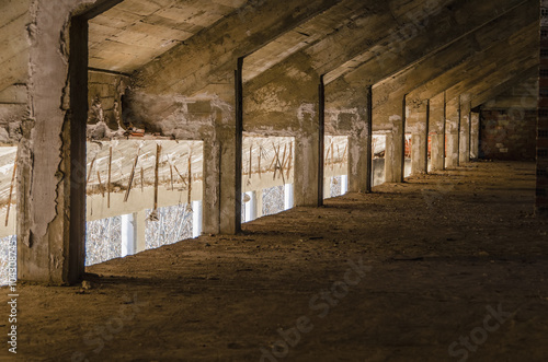 Abandoned attic perspective