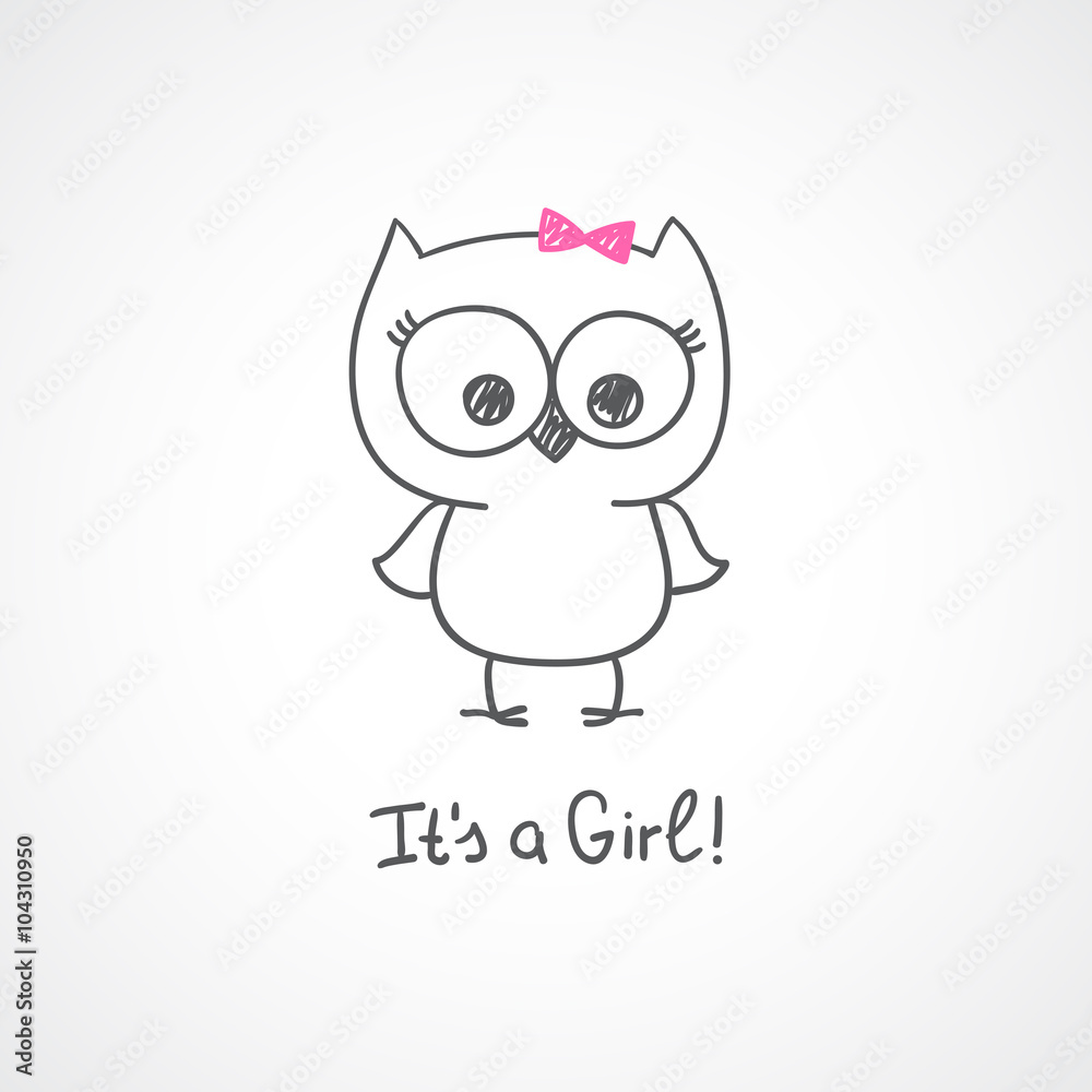 Fototapeta premium baby owl