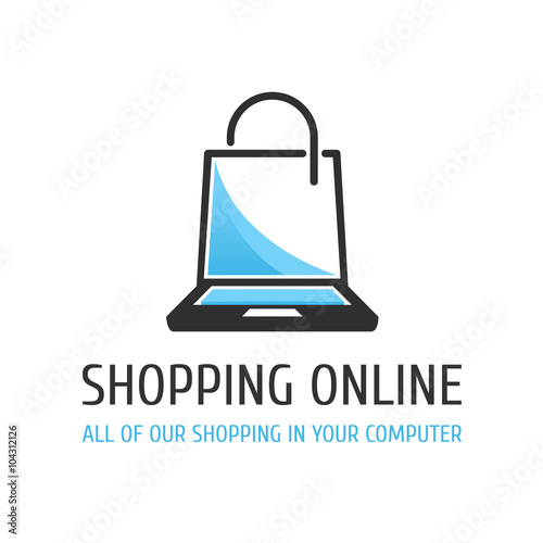 Logo Shopping online. photo