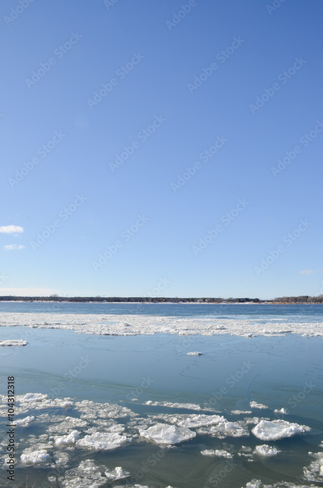 frozen St.Lawrence River
