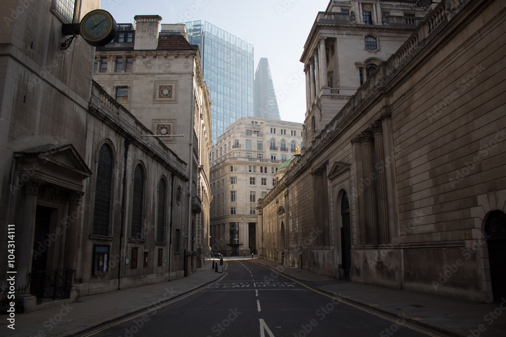 Empty Streets, Bank, London,