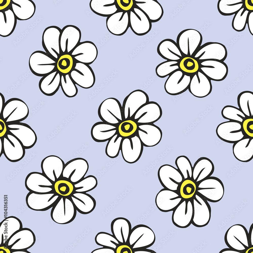 Obraz premium Seamless pattern with beautiful flowers