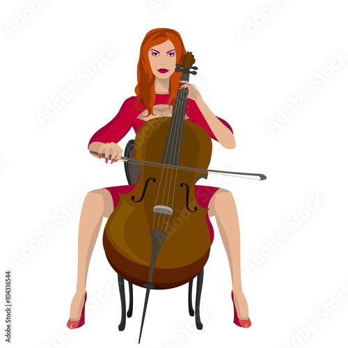 Woman with the violoncello