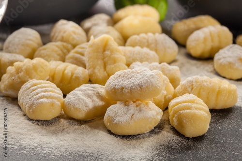 Uncooked homemade gnocchi