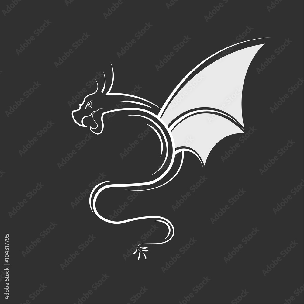 Fototapeta premium Dragon sketch