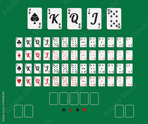 Playing cards set vector illustration