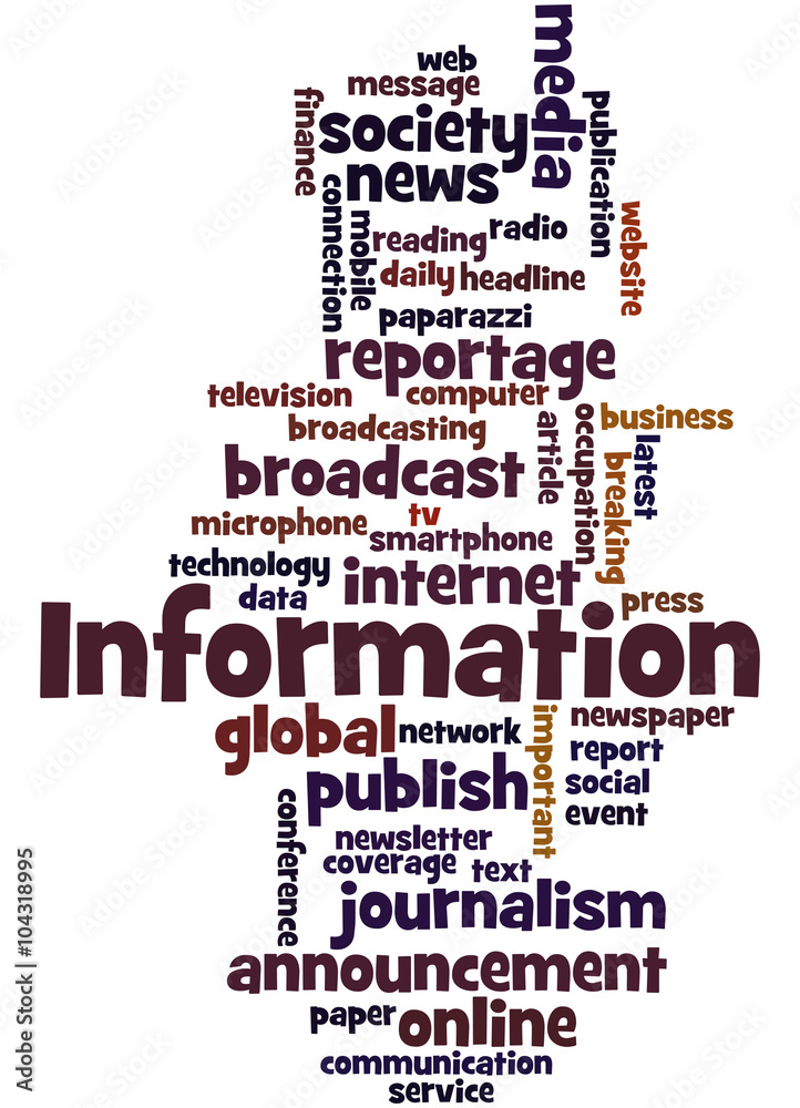 Obraz premium Information, word cloud concept 8