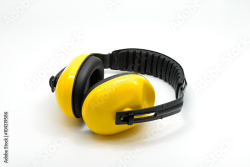 Protective ear muffs Isolated