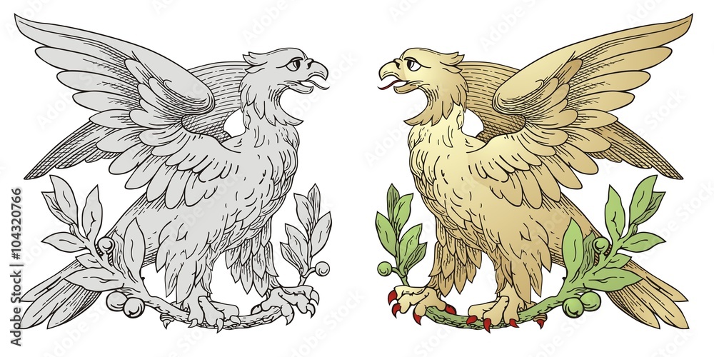 Fototapeta premium Royal Griffins vector