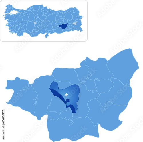 Map of Diyarbakir - Yenisehir is pulled out
