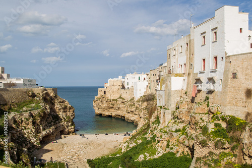 Polignano a Mare, Scenic small town built on rocks in Bari, Apulia, Italy