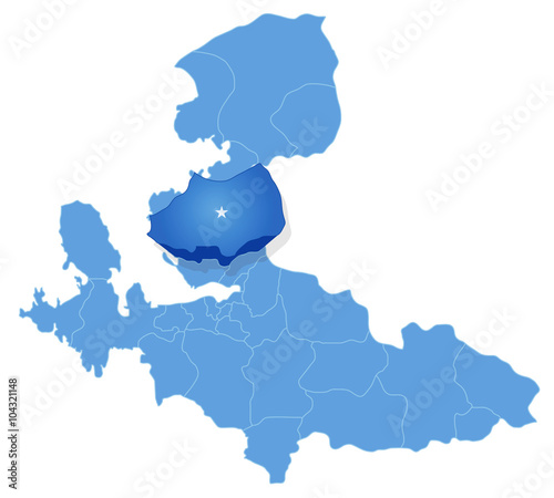 Map of Izmir - Menemen is pulled out