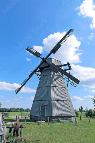 Old windmill in the village Dudutki