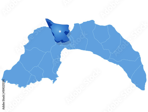 Map of Antalya - Dosemealti is pulled out