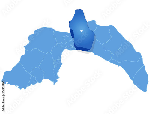 Map of Antalya - Serik is pulled out