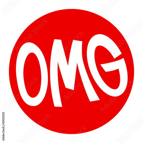 OMG Oh My God text vector lettering
