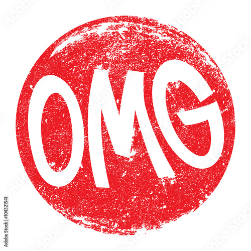 OMG Oh My God text vector lettering
