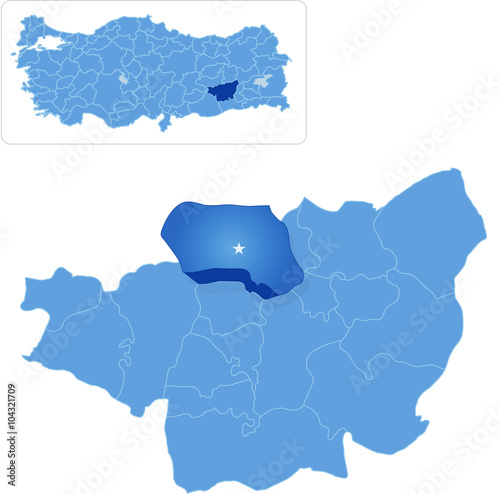 Map of Diyarbakir - Dicle is pulled out