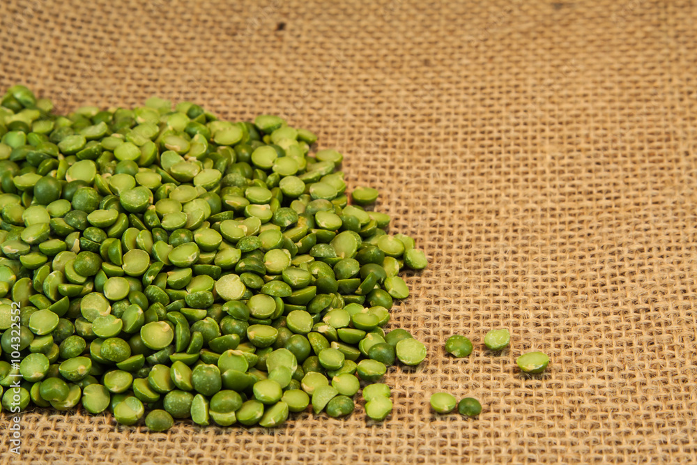 split peas on burlap split peas on burlap