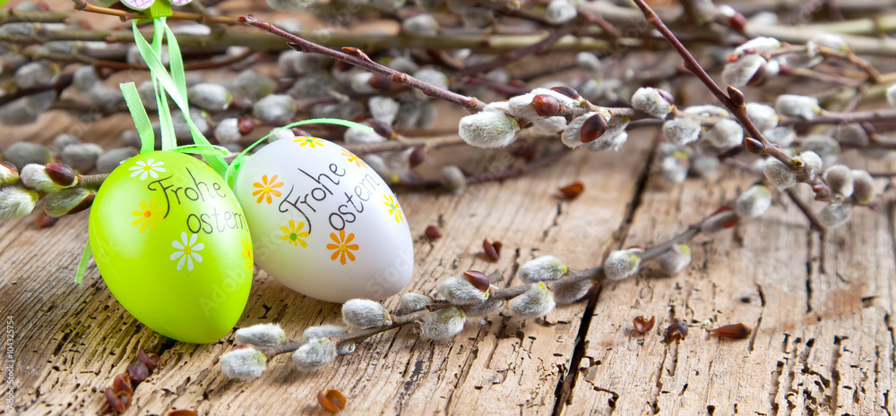 Fototapeta premium Frohe Ostern 