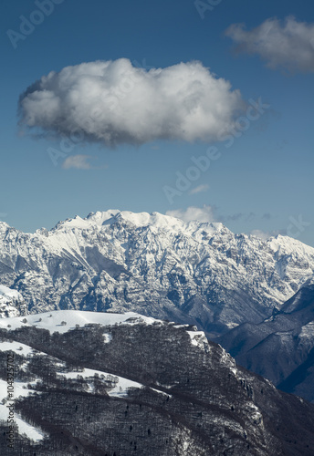 Alps with snow