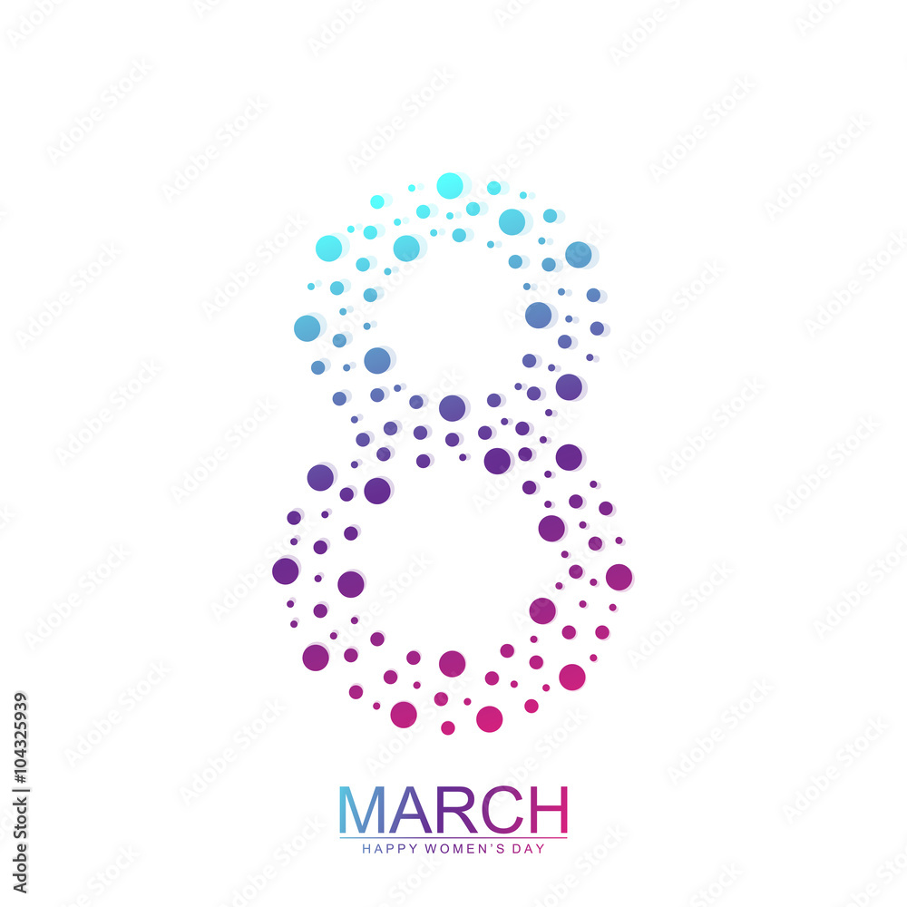 Eight March. International Womens Day. Vector illustration Eight March. International Womens Day. Vector illustration