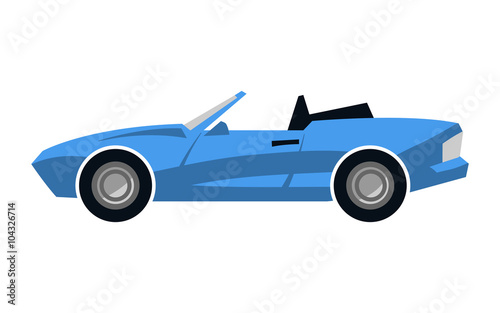 Convertible Sports Car vector icon
