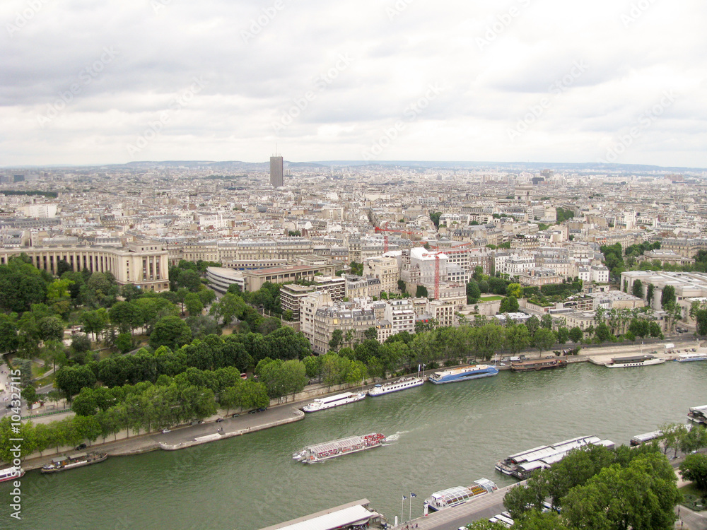 Spectacular panorama of Paris, France