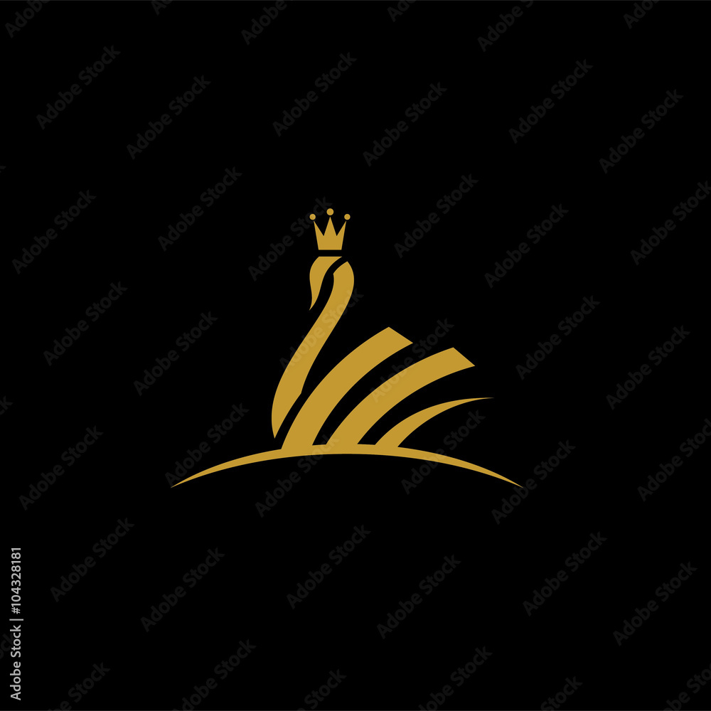 Naklejka premium Royal swan symbol 