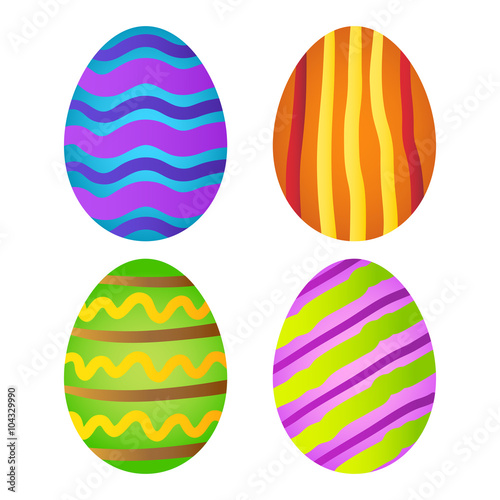 Colorful Easter Eggs Collection