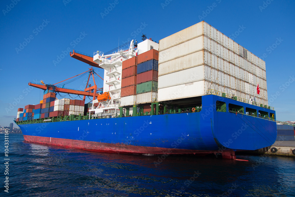 Fototapeta premium Container Ship is loading in a port