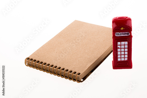 Telephone boot with notebook photo