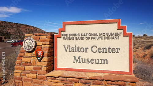 Visitor Center Sign at Pipe Spring National Monument photo