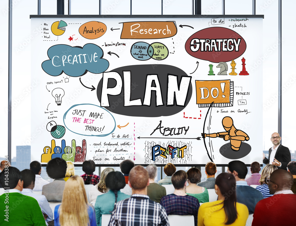 Obraz premium Research Plan Planning Ideas Business Concept