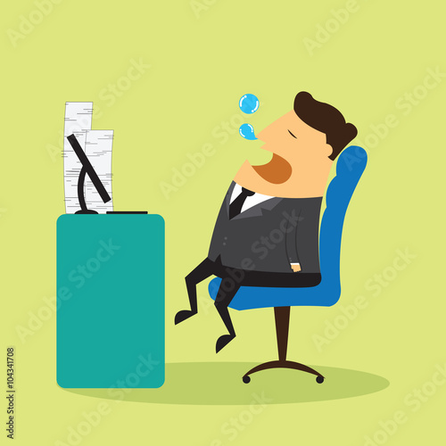 Sleeping businessman