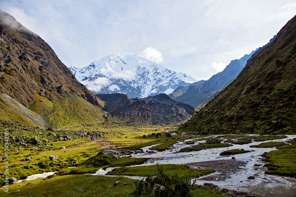 Mountains on Salkantay Trek in Peru South America