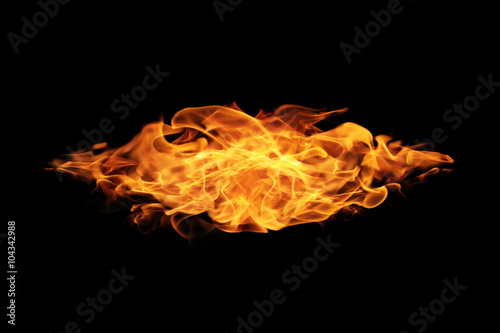 abstract Fire flames on black background © prapann