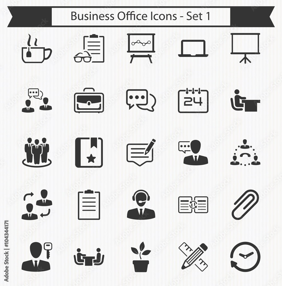 Business Office Icons - Set 1 Business Office Icons - Set 1