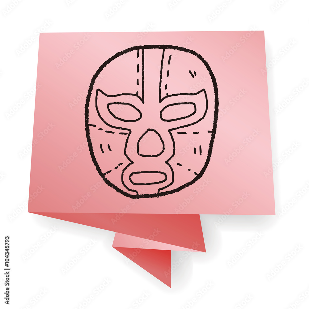 mexican wrestler mask doodle