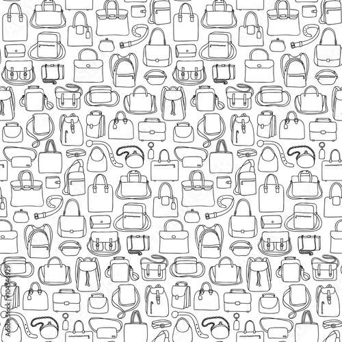 Seamless pattern with bags