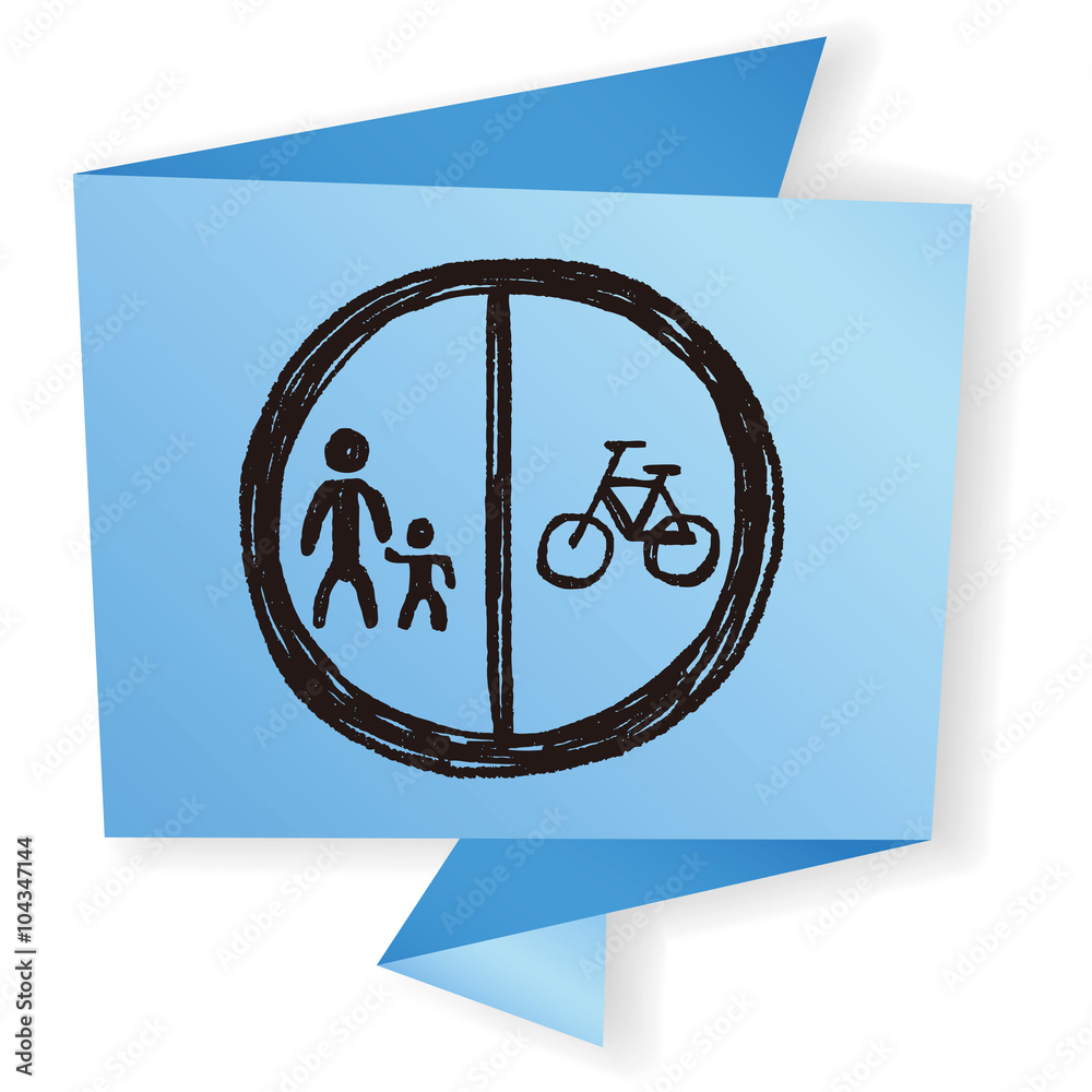 only wolk and bike doodle