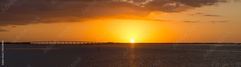 Tampa Bay sunrise panoramic